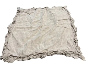 Pottery Barn 100% Leinen Rüschen Euro Schein hellbeige 26" x 26" Landhaus Shabby - Bild 1 von 6