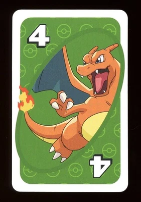 Charizard GREEN #4 Pokemon Mattel Original Japanese UNO Card Near Mint - Image 1 of 2