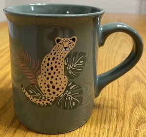 Wild Cheetah Kaffeebecher Keramik Waldgrün 14 Unzen - Bild 1 von 5