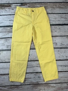 Polo Ralph Lauren Pants Youth Boys 6 Flat Front Chino Yellow Straight - Picture 1 of 3