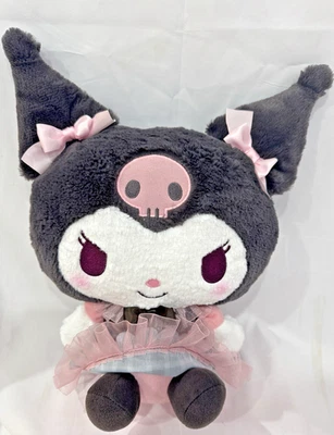 Sanrio Kuromi Sitting Style Plush with Plaid Dress 13 inch Plush New With Tag - Image 1 of 4