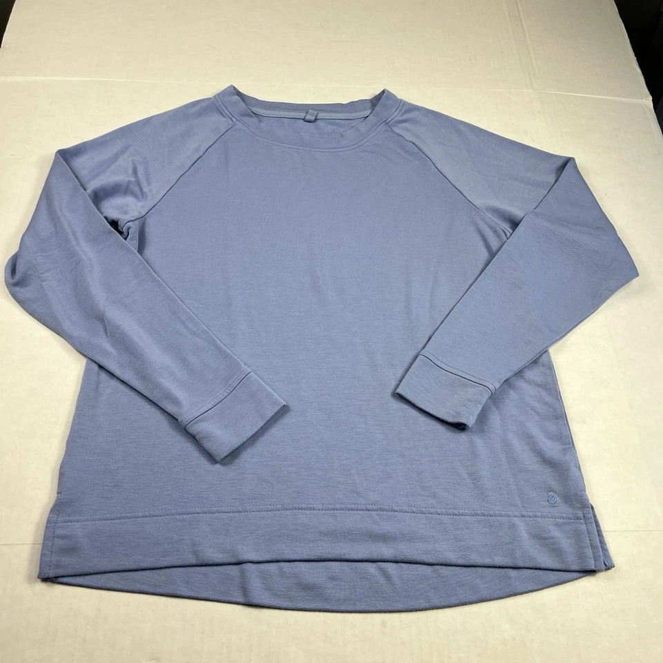 Lou & Grey Signature Soft Sweatshirt Blue Casual Comfy Pullover Cozy Top SMALL - Image 1 of 4