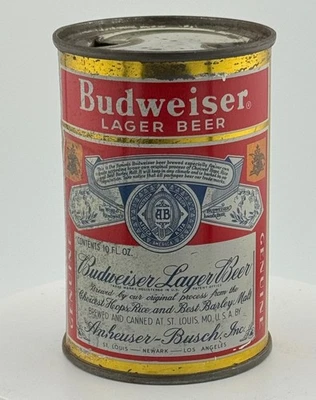 Budweiser 10 ounce beer can - Image 1 of 4