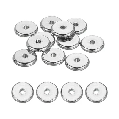 30 Pcs Flat Round Spacer Beads 10mm Heishi Beads, 2mm ID x 2mm H Foto 1 de 4