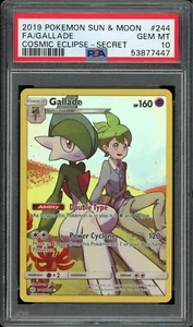 2019 Pokemon Sun & Moon Cosmic Eclipse Character Rare Gallade #244 PSA 10 - Bild 1 von 2