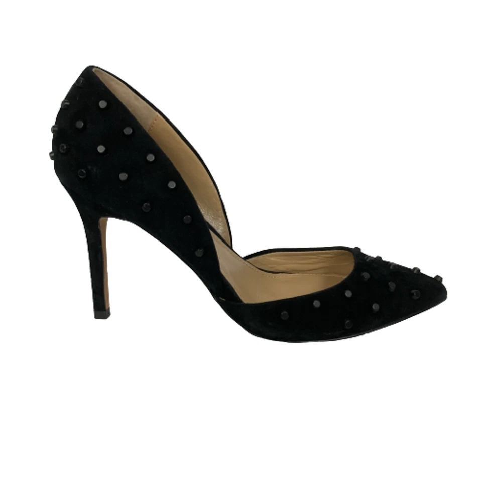 G.I.L.I Jillee Pumps Womens Sz 9 Black Studded Slip On Stiletto D'Orsay Heels - Image 1 of 4