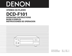 Bedienungsanleitung-Operating Instructions pour Denon DCD-F101 - Bild 1 von 1