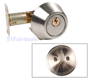 Front Door DeadBolt Lock Entry Keyed Cylinder 3 Key Exterior Interior US-Seller - Picture 1 of 10