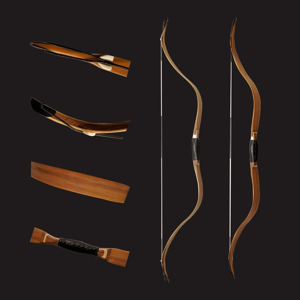 AF archery Traditional Oak Tatar Bow Handmade Recurve Horse Bow for Beginners - Image 1 of 4