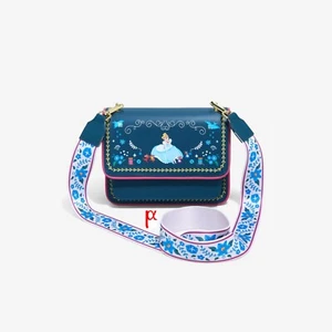 Bolso Bandolera Floral Loungefly Disney Cenicienta Libro de Cuentos y Bolso Gus Dije - Imagen 1 de 6
