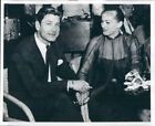 Press Photo Actor Couple Anthony Steel And Anita Ekberg 1950S