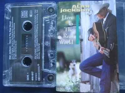 Alan Jackson – Here In The Real World ARISTA 410817 Tape Cassette Album - Image 1 of 4