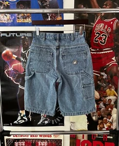 Vintage Y2K Urban Pipeline Light Wash Carpenter Grunge Skater Jorts Kids 16 - Picture 1 of 6