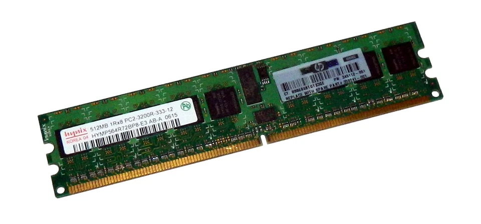 MÓDULO HP 345112-051 512MB DDR2 400 CL3 EEC REG RAM SOLO PARA SERVIDORES Foto 1 de 1