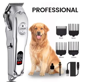 Dog Clippers for Grooming Doodles Poodles Thick Curly Hair Low Noise Rechargable - Picture 1 of 18