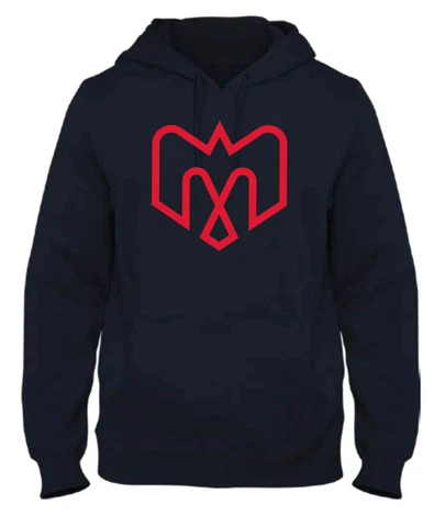 Men's Montreal Alouettes Navy Blue Primary CFL Football Hooded Sweatshirt Pocket Cover