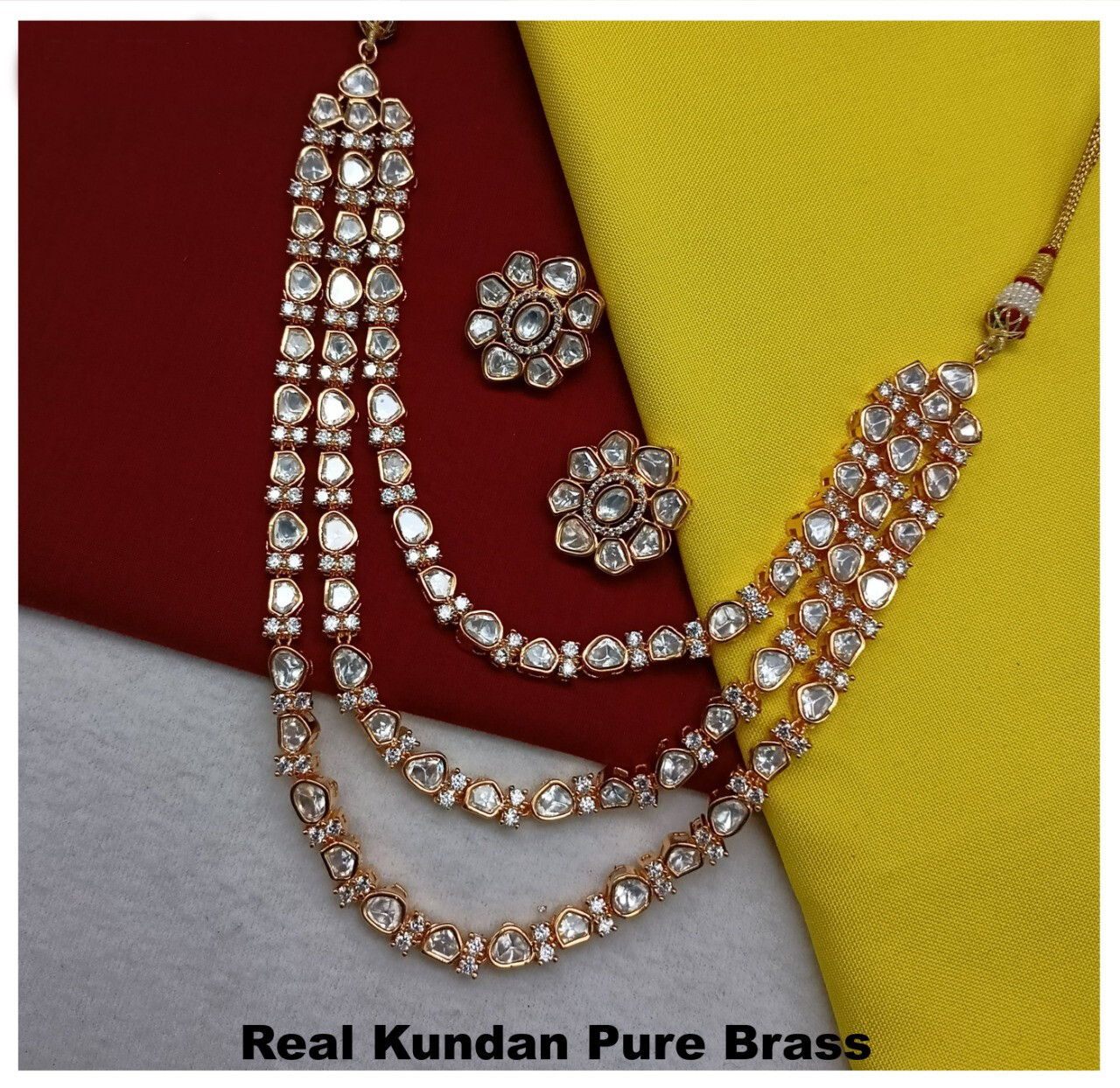 Bollywood Kundan Polki Bridal Long 