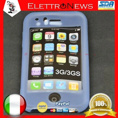Custodia Cover TPU Morbida Trasparente Viola Iphone 3G Apple Antiurto  - Immagine 1 di 2