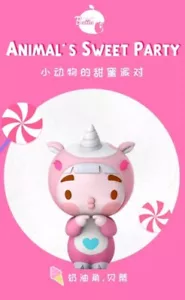 The Dreamer BETTIE Animal's Sweet Party CREAM UNICORN🦄🍭Vinyl Figure NEW **READ - Picture 1 of 3