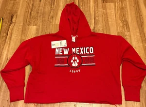University of New Mexico Lobos Red Womens Size XL Crop Top Hoodie - New w/ tags - Picture 1 of 5