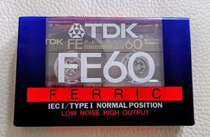 TDK Cassette FE60 - Ferric Normal Position - Type 1 - NEW & SEALED - Free UK P&P - Picture 1 of 6