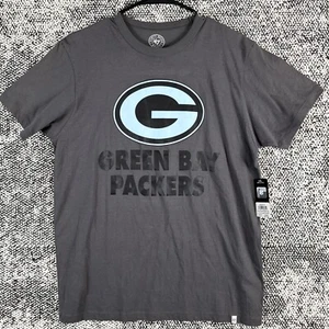 '47 Brand Green Bay Packers Mens Medium T-Shirt Graphite All Pro Flanker NWT - Picture 1 of 12