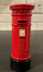 ROYAL MAIL BRITISH POST PILLAR COIN BANK RED METAL - Picture 1 of 8