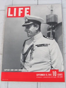 Life Magazine September 15, 1941 Captain Lord Louis Mountbatten - Picture 1 of 7