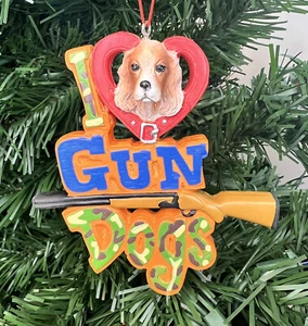 LANDJAGDHUNDE WEIHNACHTSSCHMUCK 4", CAMO DOG HUNTER SPANIEL - Bild 1 von 6