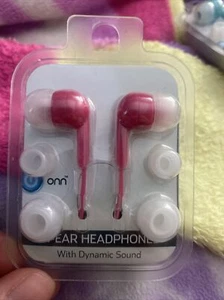 NEW! Pink ONN brand In-Ear Headphones with 3 sets of ear pieces! - Picture 1 of 2