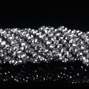100 Pcs Czech crystal faceted rondelle spacer beads 2x3 3x4 4x6 6x8 8x10mm DIY