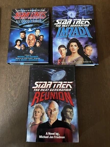 Lot of 3 Books Star Trek The Next Generation Imzadi Reunion All Good Things HC - Imagen 1 de 12