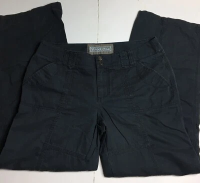 Pantalón STREET ONE "Myra" Largo Mujer 12 Negro EUR 42 Alto Foto 1 de 4