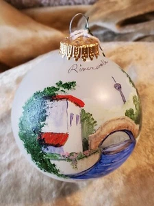 Vintage San Antonio 2001 Riverwalk Weihnachtsschmuck handbemalt 4" Wanne 3 - Bild 1 von 7