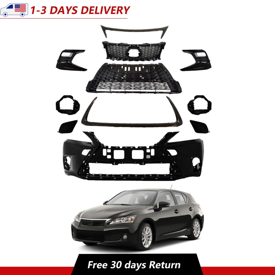 For 2011-2017 Lexus CT200h 1.8L New Complete Front Bumper Cover Grille Set — 第 1/1 张图片