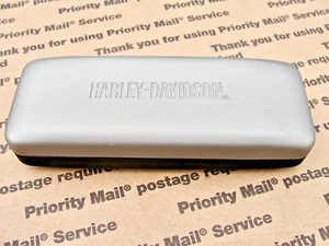Harley Davidson Hard Case Eye Glass Holder Gray Metallic and Black 6.25" x 2.25" - Picture 1 of 8