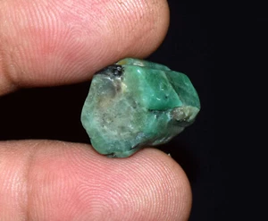 20,35 Cts. Esmeralda natural de Zambia pulido áspero para colgante de plata o anillo de plata - Imagen 1 de 3
