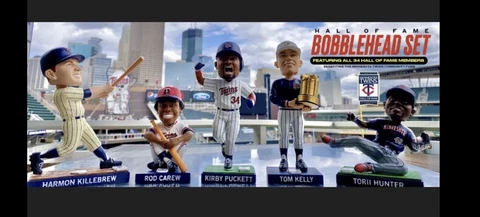 Minnesota Twins Hall of Fame Bobblehead Set (34) *Brand New, In Boxes Cover