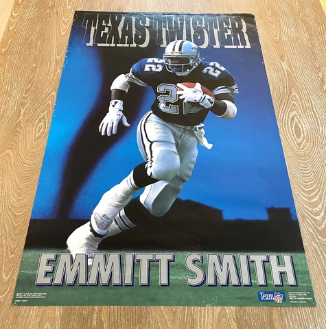 EMMITT SMITH 1991 RARE COSTACOS TEXAS TWISTER POSTER 35" x 23" NFL Cover
