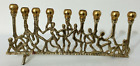 Judaica Jewish Hanukkah Menorah Bronze Vintage Menorah Jerusalem - Missing Leg