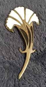 Vintage Givenchy Statement Enamel Floral Brooch Large Pin Art Nouveau - Picture 1 of 4