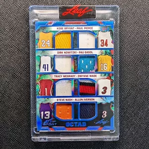 2023 Leaf Art of Sport Octad Player Patch Kobe Bryant Gasol Iverson Dirk Wade NM - Picture 1 of 2