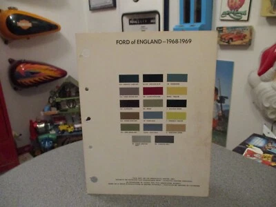 PAINT COLOUR REFERENCE FORD of ENGLAND 1968-69 AUTOMOTIVE  PAINT CHIPS - Image 1 of 3