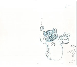 Chuck E Cheese Pizza Commercial Production Animation Cel Drawing 2005 ER041 - Picture 1 of 1