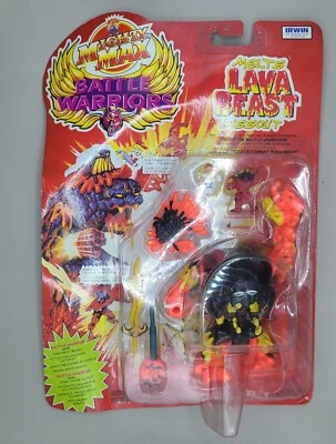 Figura de juguete sellada Mighty Max Melts Lava Beast 1994 Battle Warriors Irwin sin usar, en caja Foto 1 de 2