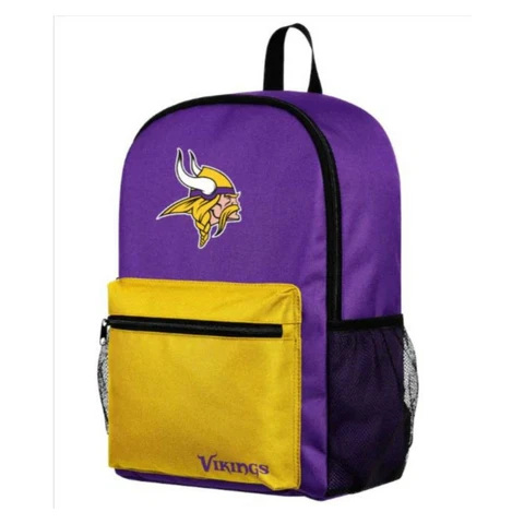 NFL Minnesota Vikings Two Tone Backpack with Team Logo Cover