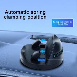 Black Mobile Phone Holder Car Interior Dashboard Stand Mount Holder Universal - Foto 1 di 12