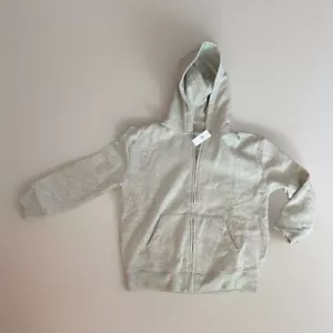NWT GAP Teen Gray Girls Long Sleeve Zip-Up Hoodie Fleece Jacket $55 Size 8 Or 13 - Picture 1 of 5