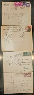 REPUBBLICA ITALIANA LOTTO DI QUATTRO TRA LETTERE E BUSTE VIAGGIATE 1952/1955 - Immagine 1 di 2