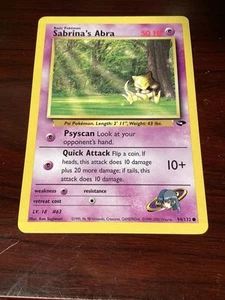 Carta Pokemon Sfida Palestra Abra di Sabrina 94/132 Giocata Leggera - Foto 1 di 2